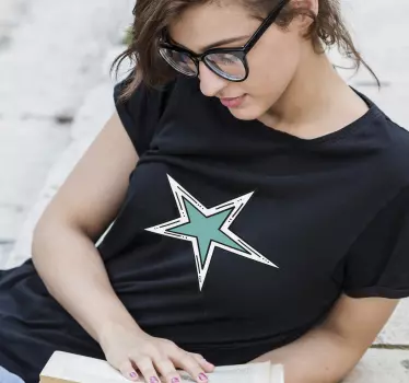 Stylish star statement t-shirt - Tenstickers