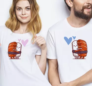 Sushikram matchande set matchande skjortor för par - Tenstickers
