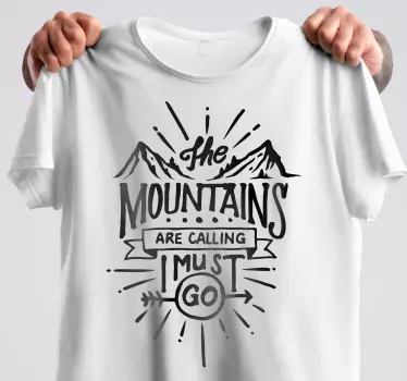 T-shirt Äventyret kallar från bergen - Tenstickers