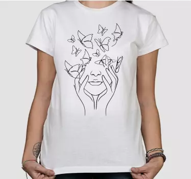 T-shirt fjärilar och mild beröring - Tenstickers