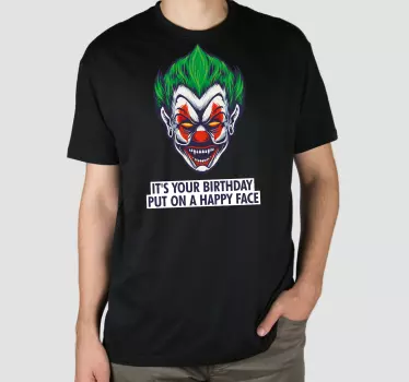 T shirt halloween födelsedagsclownansikte - Tenstickers