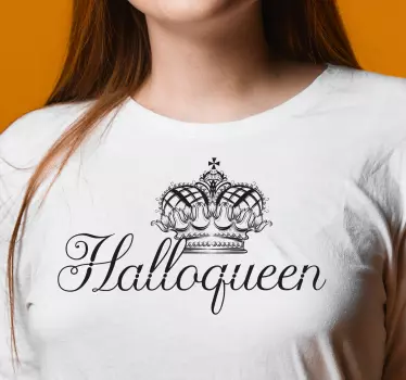 T shirt halloween halloween krona utsaga - Tenstickers