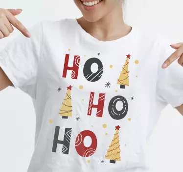 T shirt halloween ho ho semesterkul - Tenstickers