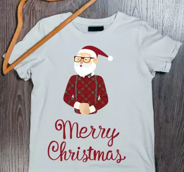 T shirt halloween jultomte festlig stil - Tenstickers