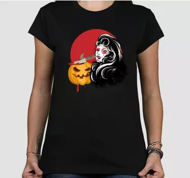 T shirt halloween läskig halloween drottning - Tenstickers
