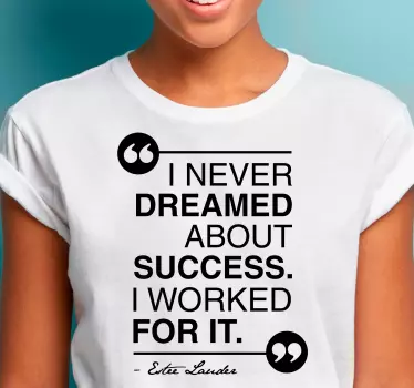 T-shirt med citat om framgångsmentalitet - Tenstickers