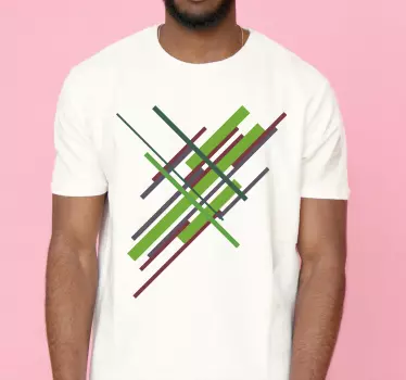 T-shirt med livliga färgglada ränder - Tenstickers