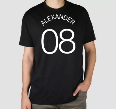 T-shirt med namn anpassad namn nummer - Tenstickers