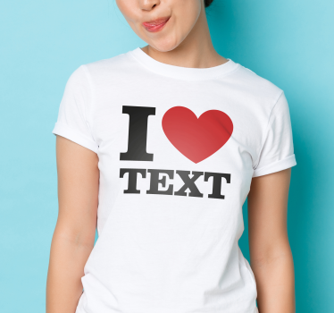 T-shirt med namn jag älskar - Tenstickers