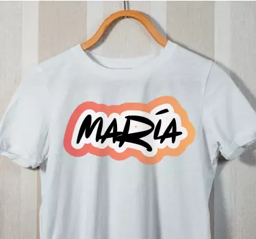 T-shirt med namn personlig namnstil - Tenstickers