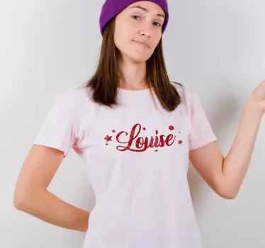 T-shirt med namn personlig söt text - Tenstickers