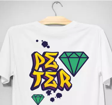 T-shirt med namn peter diamond design - Tenstickers