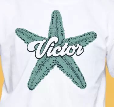 T-shirt med namn sjöstjärna med victor namn - Tenstickers