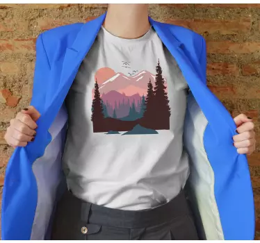 T-shirt med naturbild - Tenstickers