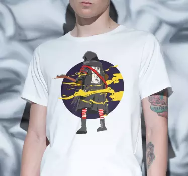 T-shirt mysterisk figur spelar gitarr - Tenstickers