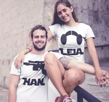 T-shirts för han och leia par t-shirt - Tenstickers