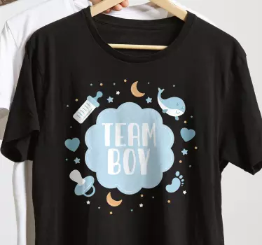 Team boy baby shower mönster baby t-shirt - Tenstickers