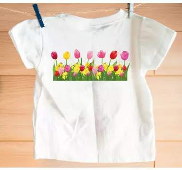 Tecknad blomma fyrkantig skjorta - Tenstickers