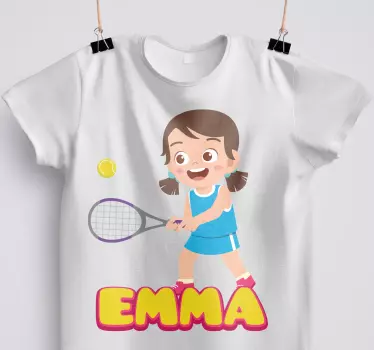 Tennisspelare med namn barn t-shirt - Tenstickers