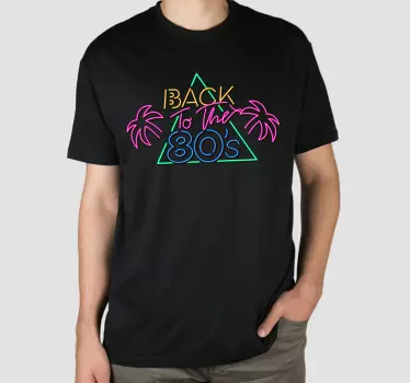 Tillbaka till 80-talet logotyp t-shirt - Tenstickers