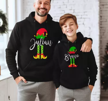 Tomte familj Chrismas tshirt - Tenstickers