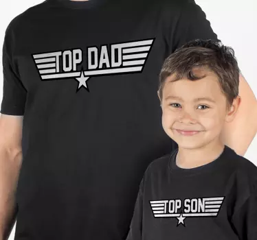 Topp pappa y son far och son matchande skjortor - Tenstickers