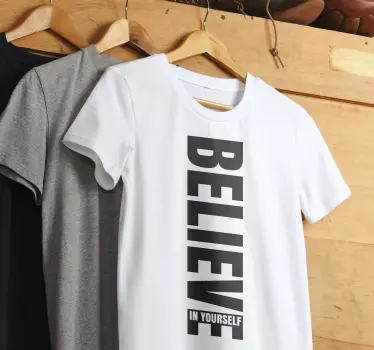 Tro meningen design t-shirt - Tenstickers