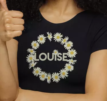 Tusensköna krona med namnet personlig t-shirt - Tenstickers