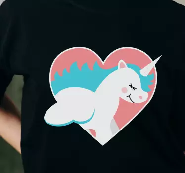 Unicorn i en hjärta t -shirt barn skjorta - Tenstickers
