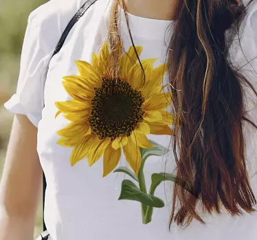 Vacker solros t-shirt - Tenstickers