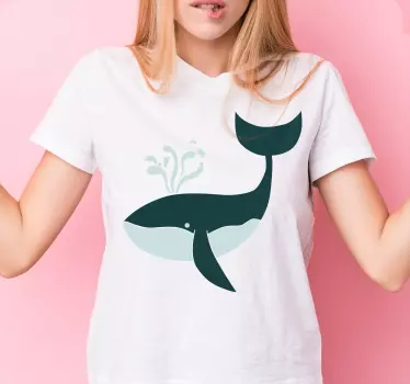 Valhajssplash grafik t-shirt - Tenstickers