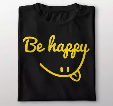 Var glad bokstäver t-shirt - Tenstickers