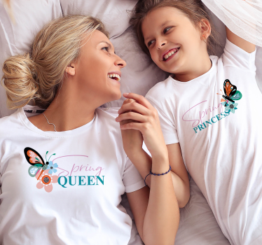 Våren och prinsessan mors och dotter t-shirts - Tenstickers