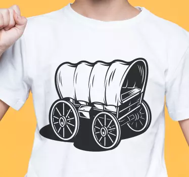 Vintage covered wagon t-shirt - Tenstickers