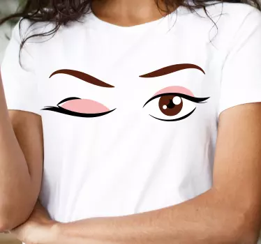 Winkande ögonuttryck t-shirt - Tenstickers