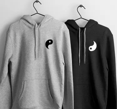 Yin Yang luvtröja til par - Tenstickers
