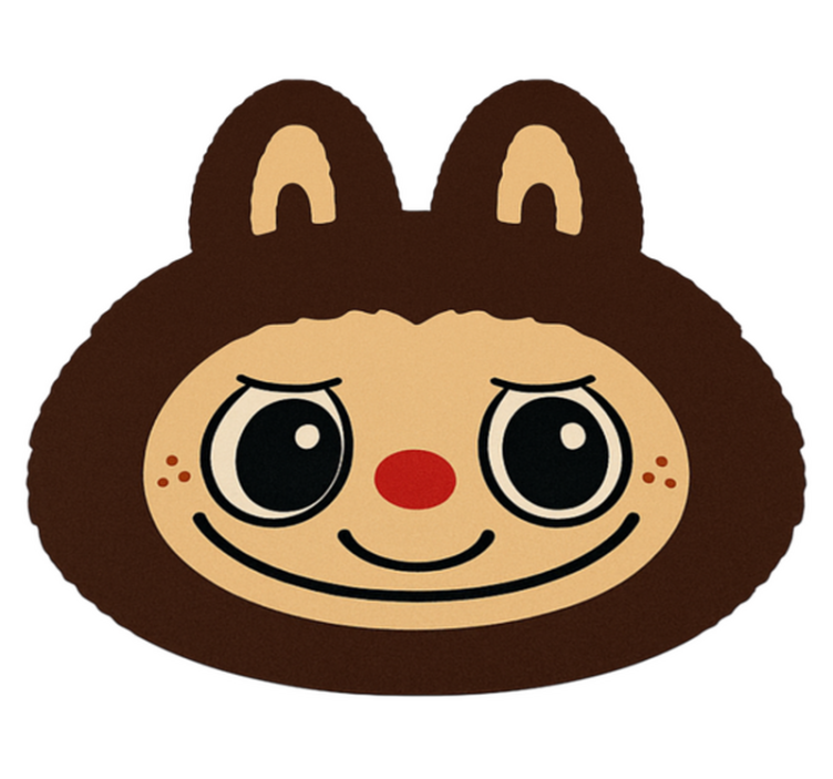 Brun labubu-design Andra Vinylmattor - Tenstickers