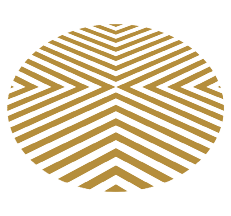 Senapsfärgat chevronmönster Vinylmatta Matsal - Tenstickers