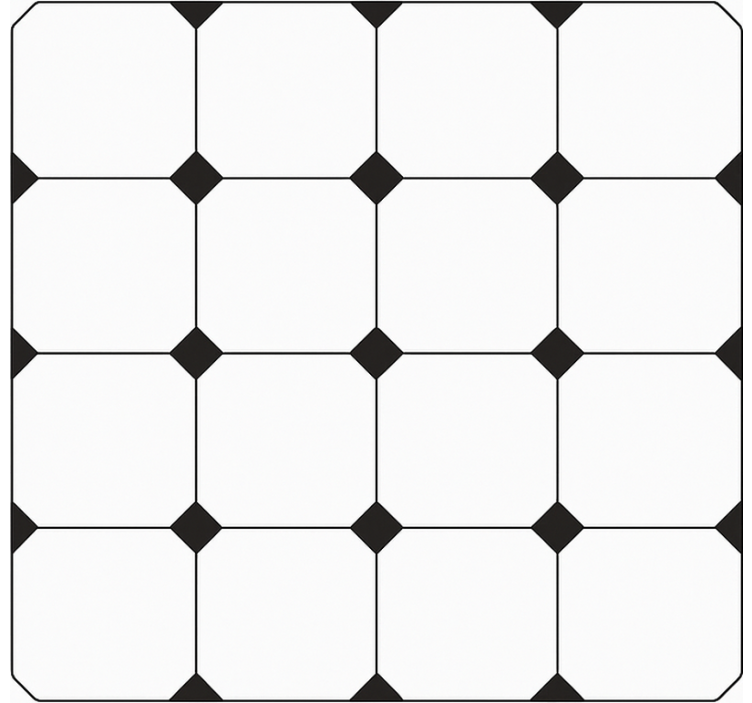 Rutigt diamanttryck Vinylmatta Kök - Tenstickers