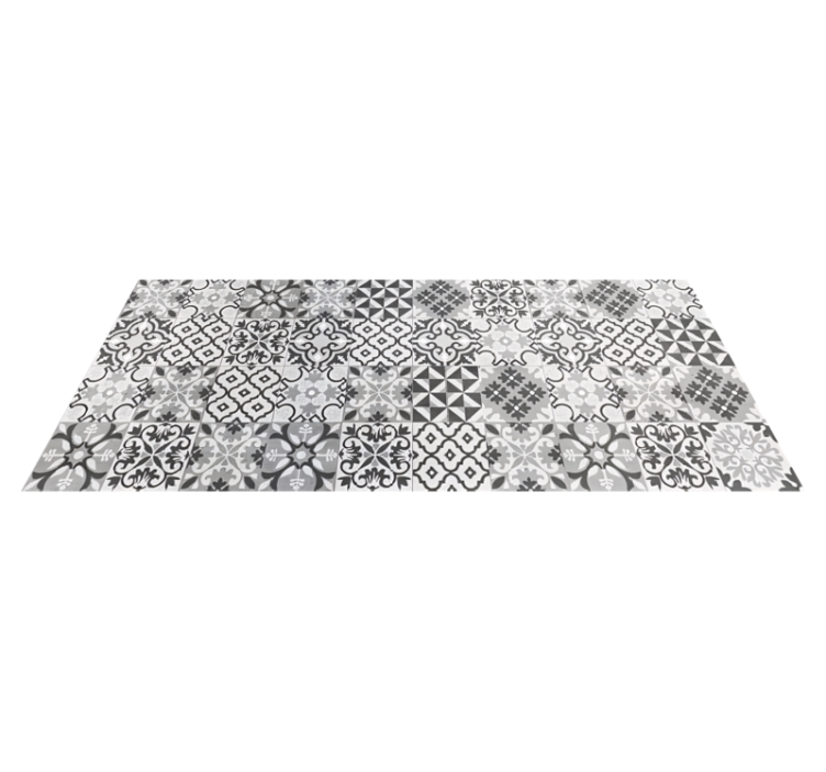 Grisgräs Vinylmatta kakeleffekt - Tenstickers