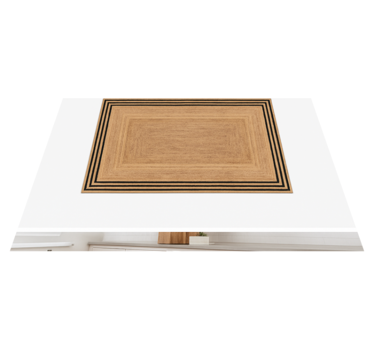 Vinylmatta kök naturlig jute textur - Tenstickers