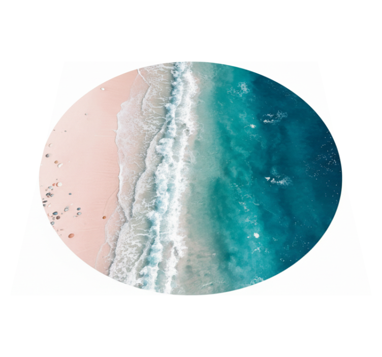 Vinylmatta vardagsrum strandcirkeln - Tenstickers