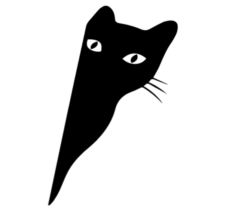 Vinylmatta djur glittrande katt - Tenstickers