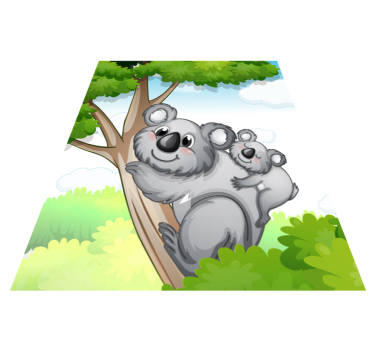 Vinylmatta djur mor och baby koala - Tenstickers