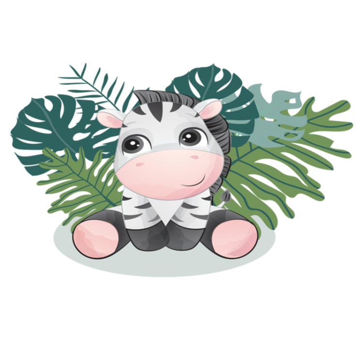 Vinylmatta djur vild afrika zebra - Tenstickers