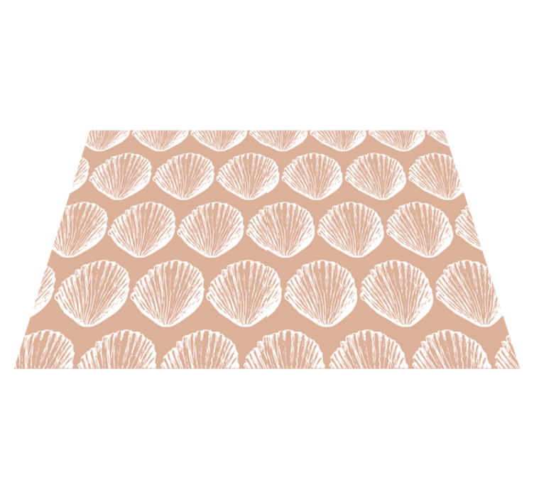Vinylmatta djur retro snäcka mönster beige - Tenstickers
