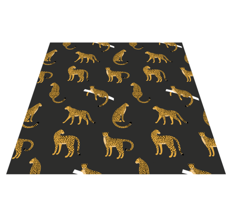 Vinylmatta djur leoparder på mörk bakgrund - Tenstickers
