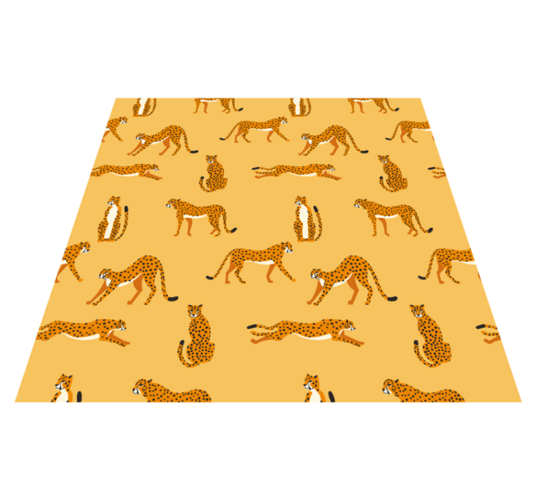 Vinylmatta djur med mönster av gula leoparder - Tenstickers