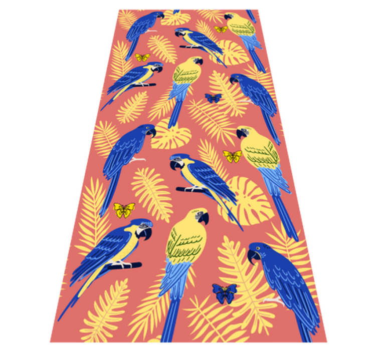 Vinylmatta djur papegojor och fjärilar - Tenstickers