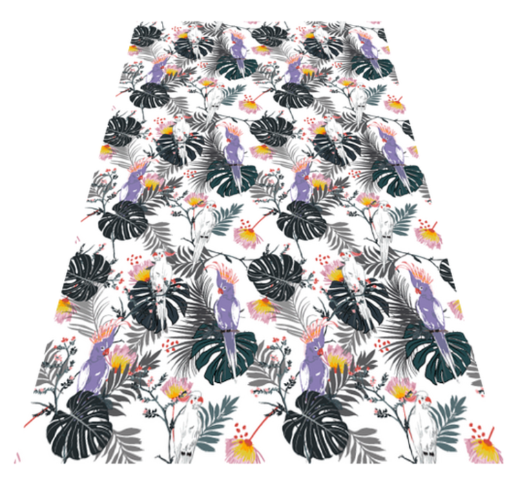 Vinylmatta djur röd och lila papegojor - Tenstickers